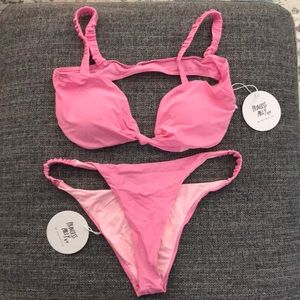 NEW Princess Polly Women’s 2-Piece Bikini in Barbie Pink, US 12